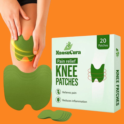 Naosucura Non-Sticky Ayurvedic Patches for Knee and Joint Pain – 20 Pieces Plaster & Patch(20 x 1 Patches)