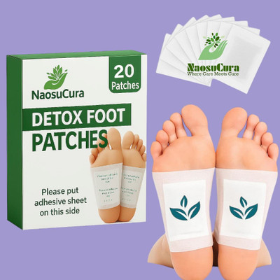 Naosucura Safe Detox Foot Pads With Herbs For Overnight Use, Immunity And Joint Support(120 g)