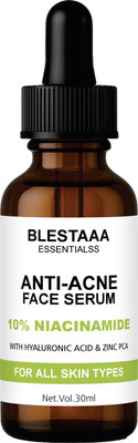 blestaaa essentialss 10% Niacinamide ClearBalance Face Serum with Hyaluronic Acid & Zinc PCA | Oil Control, Acne Marks & Hydration | For All Skin Types(30 ml)