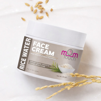 mom touch Rice Oil-Free Face Moisturizer Korean Glass Skin Niacinamide For All skin type(50 g)