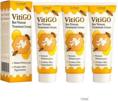 ACTIWOW Vitigo Bee Venom Cream for Radiant Skin Prep 3 Pcs AW(300 g)