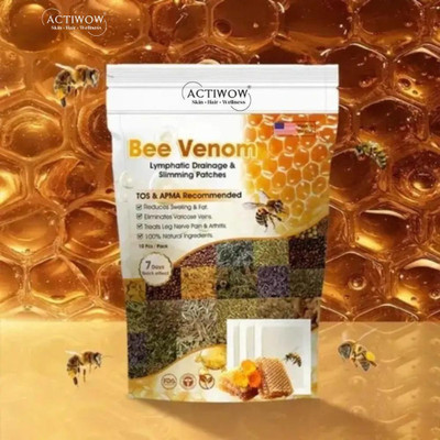 ACTIWOW Bee Venom Foot Patches for Detox & Pain Management Foot Patches(100 g)