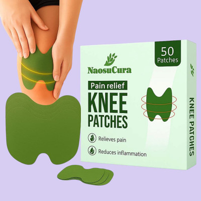 Naosucura 50 Count Knee Pain Patches for Arthritis, Stiffness and Muscle Fatigue Relief Plaster & Patch(50 x 1 Patches)