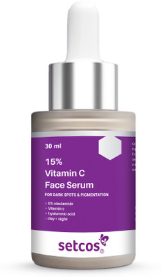 SETCOS 10% Vitamin C Face Serum for Skin Radiance with 5% Niacinamide & Hyaluronic Acid (30 ml)(30 ml)