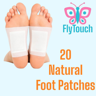FlyTouch Body Cleansing Foot Patches with Bamboo Charcoal and Vitamin C(180 g)