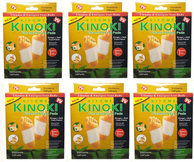 KIYOME KINOKI Cleansing Toxins Remover Foot Patches[PACK OF SIX](500 g)