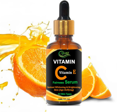 QUAT Vitamin C & Vitamin E Fairness Serum, Instant Whitening & Brightening Skin, Age Deffying Serum /........30ml(30 ml)