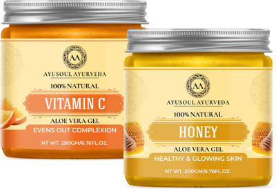 Ayusoul Ayurveda Gel with Vitamin C Ext. & Honey Gel Pack of 2(400 g)
