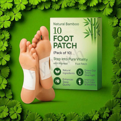 FlyTouch Night Use Bamboo Foot Patches for Foot Odour Removal and Soft Skin(100 g)