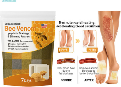 URBANUCANBE Bee Venom Foot Patches Relax and Detoxify Improved Sleep Circulation Boost(100 g)