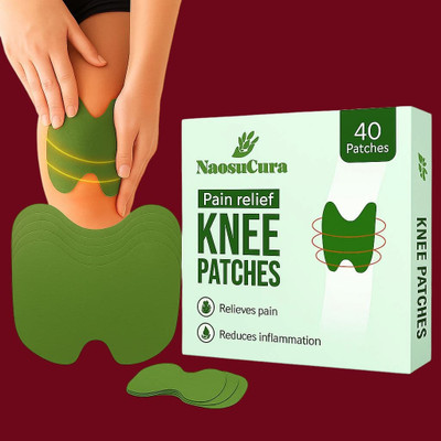 Naosucura Non-Messy Herbal Knee Patches for Joint Strain and Cramps – Pack of 40 Pcs Plaster & Patch(40 x 1 Patches)