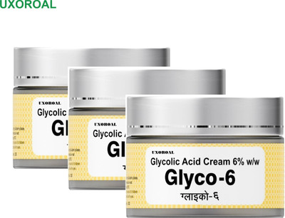 uxoroal Glyco-6 Cream for Glowing & Smooth Skin – Pack of 3(150 g)