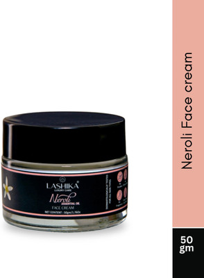Lashika Neroli Face Cream for radiant elegance and timeless beauty with (AHA), Beta Hydroxy Acids (BHA), Aloe Vera, Ceramides, Peptides, and an array of meticulously selected natural extracts to add a luxurious glow to your face infused with Neroli essential oil(50 g)