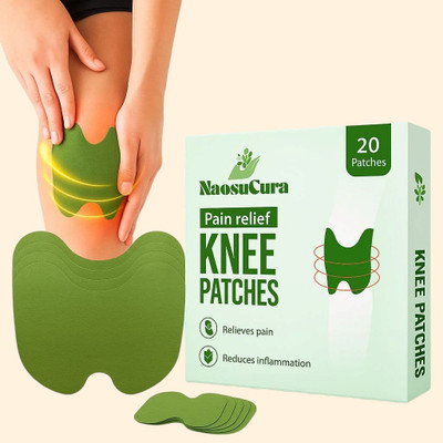 Naosucura Herbal Relief Knee Patches for Joint Discomfort – Pack of 20 Plaster & Patch(20 x 1 Patches)