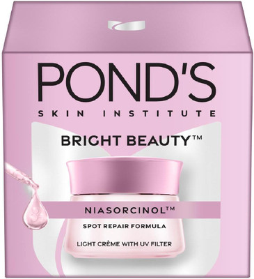 POND's Bright Beauty Light Cream with UV Filter, Niasorcinol, Fades Dark Spots, Brightens Skin(50 g)