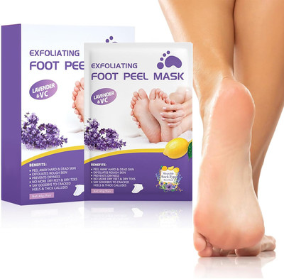 LEETEE Lavender Foot Peel Mask for Dead Skin Removal, Cracked Heels & Soft Smooth Feet(40 g)