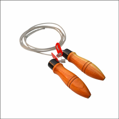 COUGAR SR-017 BOLT Jump Rope PVC Coated With Steel Wire underneath Sturdy Wooden Handle Ball Bearing Skipping Rope(Length: 250 cm)