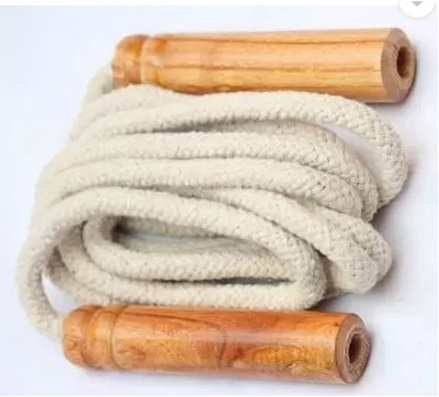 Swikaar Jumping Skipping Rope with Wooden Handle for Weight Loss Kids Skipping Rope(Length: 10 cm)