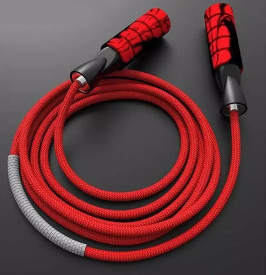 Leosportz Double-bearing Cotton Rope Skipping Nylon Rope Weight-bearing Skipping Rope Freestyle Skipping Rope(Length: 275 cm)