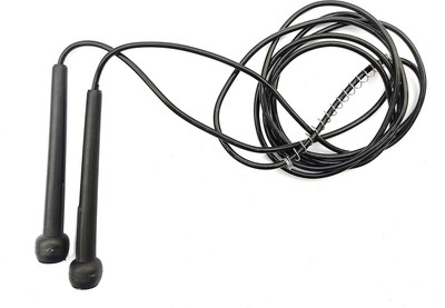 Shopeleven Speed Skipping Rope, Jump Rope With Non-Slip Handle Freestyle Skipping Rope(Black, Length: 265 cm)
