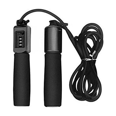 GOCART Jump Rope With Counter Skipping Rope Weight-Loss Boxing Gym Used Freestyle Skipping Rope(Black, Length: 9 inch)