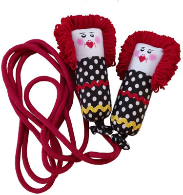 Anbay Black and White Polka Print Skipping Ropes for Kids (Small Size) Freestyle Skipping Rope(Red, Length: 213 cm)