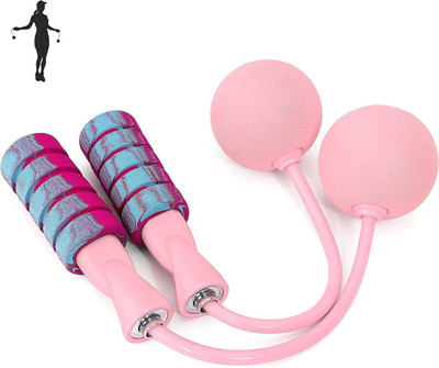 IRIS Jump Rope, Weighted Ropeless Skipping Rope for Fitness, Speed Skipping Rope(Pink, Length: 40 cm)