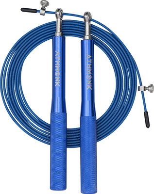 Athmonk Steel Wire High Speed Skipping Rope For Men & Women - Jumping Rope For Exercise Freestyle Skipping Rope(Blue, Length: 305 cm)