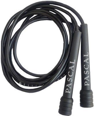 Pascal Pencil Skipping rope for exercise, Fitness Rope, Exercise Rope for men and women Freestyle Skipping Rope(Black, Length: 295 cm)