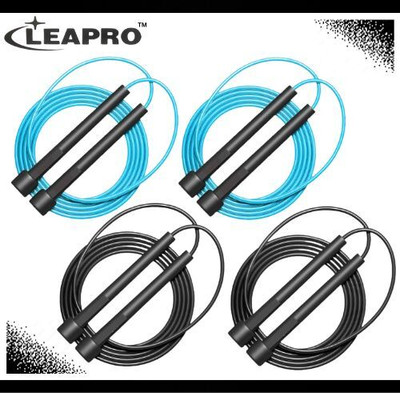 Leapro 2Black/2Blue (Pack of 4pcs) Freestyle Skipping Rope(Length: 275 cm)