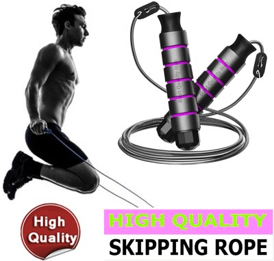 Best-Quality-Hub Skipping Rope for Men, Women & Children - Jump Rope for Exercise Workout Freestyle Skipping Rope(Black, Length: 300 cm)