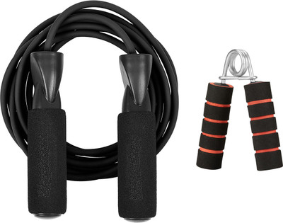 Fitnesstricks Sports Home Exercise and Fitness Combo of Skipping Rope & Foam Hand Gripper Freestyle Skipping Rope(Length: 274 cm)