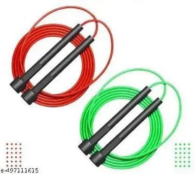 CARDIORAMA PVC Jumping Rope for Workout,Weight Loss Exercise,Gym,Cardio & Fitness Training Speed Skipping Rope(Red, Green, Length: 9 cm)
