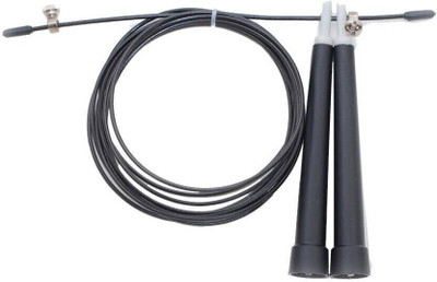 ARISAI A1VK WIRED SPEED ROPE Speed Skipping Rope(Black, Length: 290 cm)