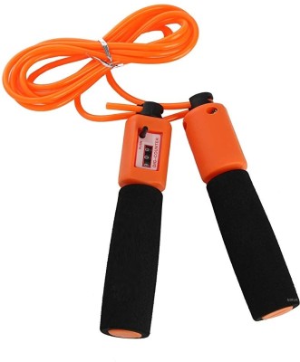 NIRVA High Quality Jump Rope with Counter Weight-Loss Boxing Gym Used Freestyle Skipping Rope(Orange, Black, Length: 280 cm)