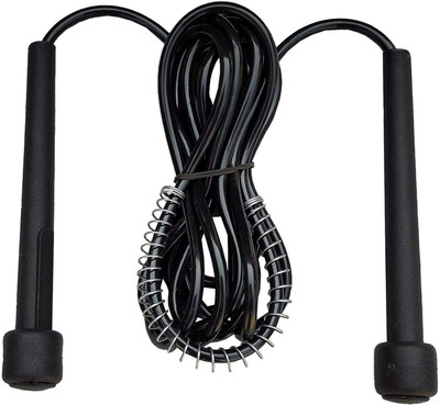 Shopeleven Black Skipping Rope, Skipping Rope for Exercise, Fitness Rope Freestyle Skipping Rope(Black, Length: 265 cm)