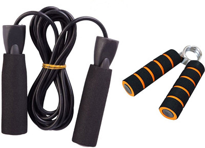 Fitnesstricks Sports & Fitness Combo of Skipping Rope with Foam Hand Gripper Freestyle Skipping Rope(Length: 274 cm)