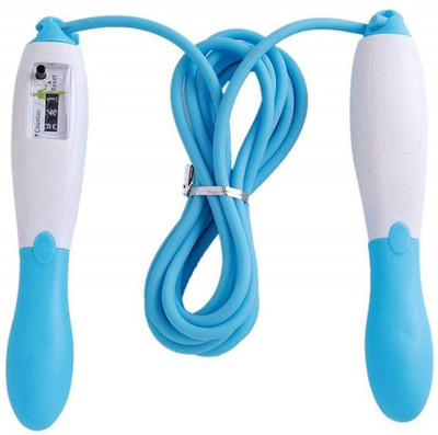 Spocco Skipping Rope Electronic Counting Skip Rope 2.8 Meter Rubber Rope DC22 Digital Cordless Skipping Rope(Length: 280 cm)