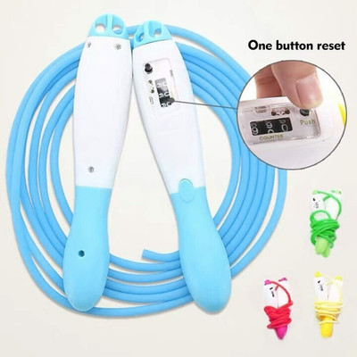 Spocco Skipping Rope Electronic Counting Skip Rope 2.8 Meter Rubber Rope DC5 Digital Cordless Skipping Rope(Length: 280 cm)