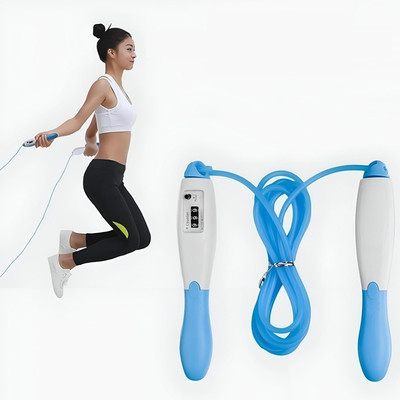 Khargadham Cordless Skipping Rope Digital Counter Speed Rope For Exercise,Cardio Fitness Digital Cordless Skipping Rope(Blue, Length: 10 cm)