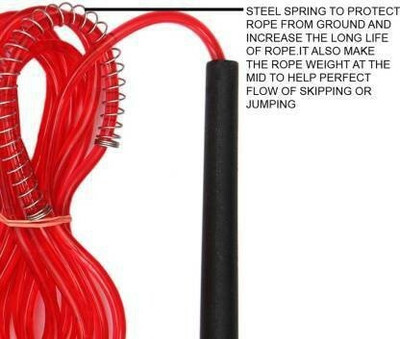 Shopeleven Jumping Skipping Rope with Comfortable PVC, Pencil Shape Handle (pack of 1) Freestyle Skipping Rope(Multicolor, Length: 140 cm)