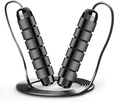 GOCART New High Quality Jump Rope With Comfortable Handles - For Any Skill Level Freestyle Skipping Rope(Black, Length: 350 cm)