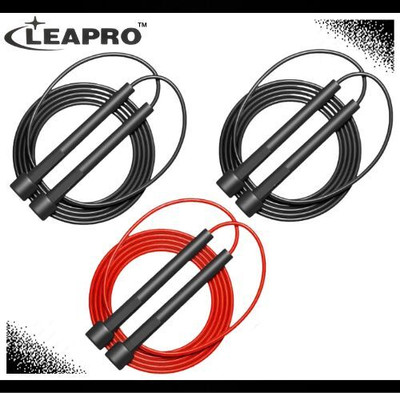 Leapro 2Black/1Red (Pack of 3pcs) Freestyle Skipping Rope(Length: 275 cm)