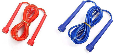 Addiction Free style skipping rope for kids, boys RED AND BLUE (SET OF 2 PIECES) Freestyle Skipping Rope(Blue, Red, Length: 275 cm)