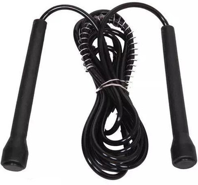 Monika Sports Jumping Pencil Skipping Rope Speed Skipping Rope(Black, Length: 256 cm)