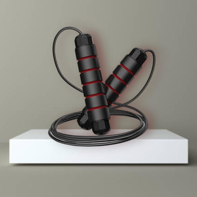 Aoriyon HR-6H Feet Long Adjustable Steel Cable Wire Jumping Rope Speed Skipping Rope Ball Bearing Skipping Rope(Length: 300 cm)