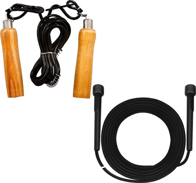 L'AVENIR Sports & Fitness 1Wood Handle + 1Slim Handle Jump Rope- Best for WarmUp Exercise Speed Skipping Rope(Length: 274 cm) L'AVENIR Sports & Fitness 1Wood Handle + 1Slim Handle Jump Rope- Best for WarmUp Exercise Speed Skipping Rope(Length: 274 cm)