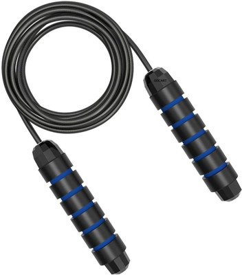 GOCART Adjustable Jump Rope Speed Skipping Rope With Ball Bearings And Memory Foam Handle Freestyle Skipping Rope(Blue, Length: 280 cm)