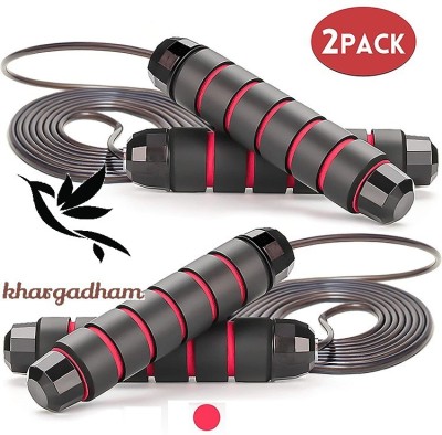 Khargadham 2PC Street Jump Freestyle Skipping Rope(Red, Black, Length: 280 cm)