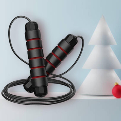 Aoriyon HR-6GH Feet Long Adjustable Steel Cable Wire Jumping Rope Speed Skipping Rope Ball Bearing Skipping Rope(Length: 300 cm)